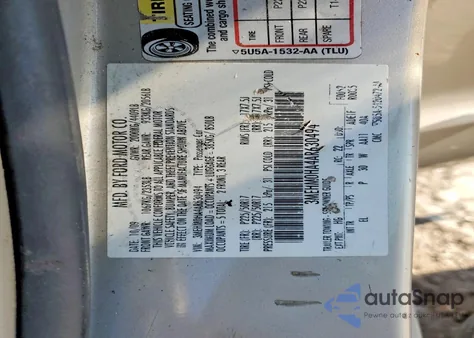 2010 Mercury Milan z USA, uszkodzony, nr VIN 3MEHM0HA4AR630494